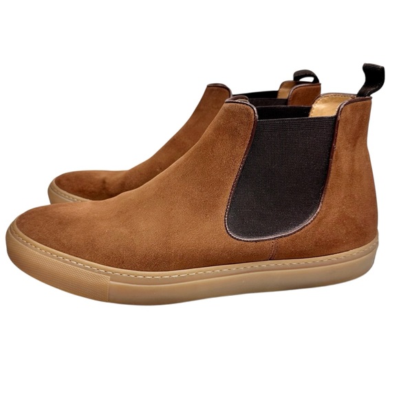 Rider Boot Co Suede Chelsea Boots SZ 12 Chestnut Brown - Picture 1 of 15